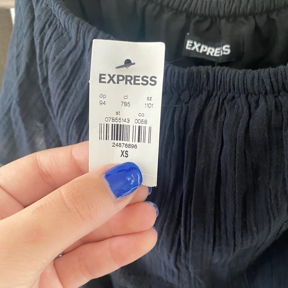 NWT black express strapless dress - Picture 4 of 8